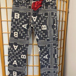 Scotch & Soda Vernon Straight Cropped Lettered Jeans 30/32